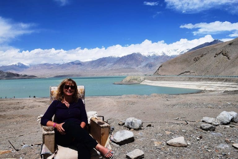 Sue by the Karakul Lake, Xinjiang, China